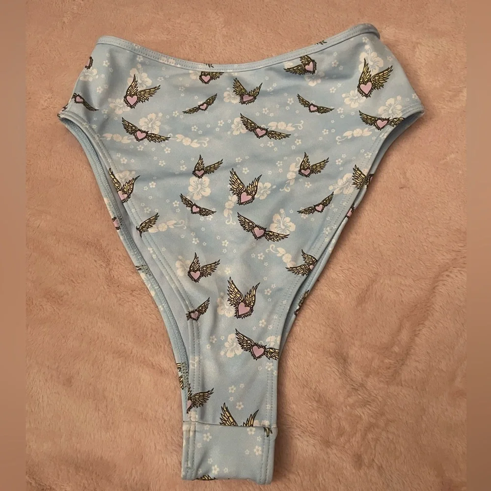 NWOT FRANKIES BIKINIS Estella Bikini Bottom- baby blue - Picture 6 of 7